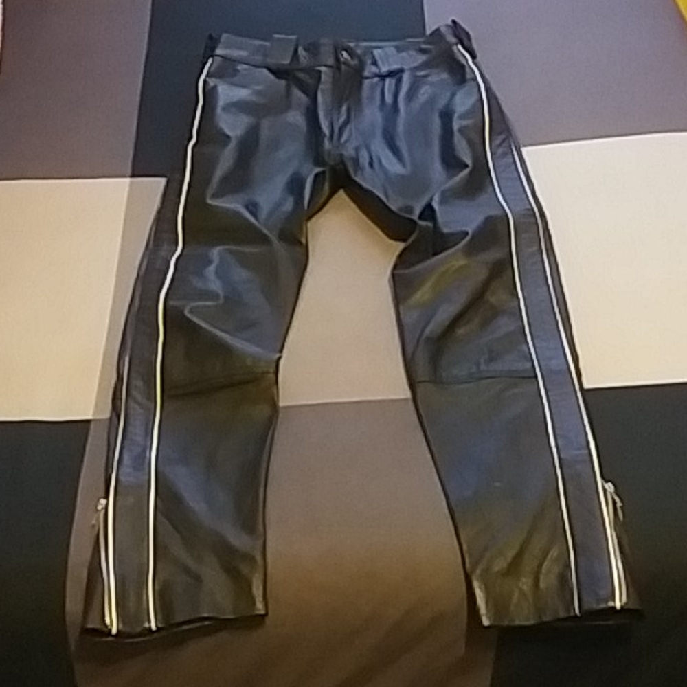 Leather patrol breeches